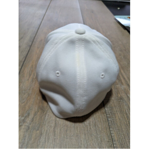 FSB Hat Cap White Fitted S/M Polyester Mens Baseball Stitching Sport Tek FlexFit - Picture 4 of 8